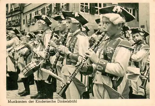 AK / Ansichtskarte Dinkelsbuehl Musikanten der Kinderzeche Aus dem Kalender Wandern zwischen Main und Alpen Dinkelsbuehl