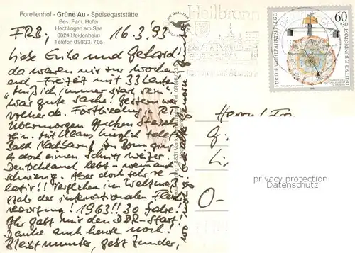 AK / Ansichtskarte Hechlingen_See Forellenhof Gruene Au Hechlingen See