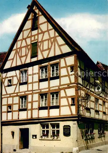 AK / Ansichtskarte Rothenburg__Tauber Gasthof Weichselbaum Fachwerkhaus Altstadt 