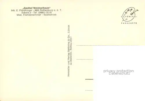 AK / Ansichtskarte Rothenburg__Tauber Gasthof Weichselbaum Fachwerkhaus Altstadt 