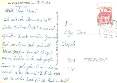 AK / Ansichtskarte Wilburgstetten Teilansichten Kirche Wilburgstetten