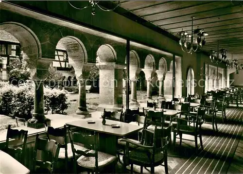 AK / Ansichtskarte Feuchtwangen Cafe am Kreuzgang Feuchtwangen