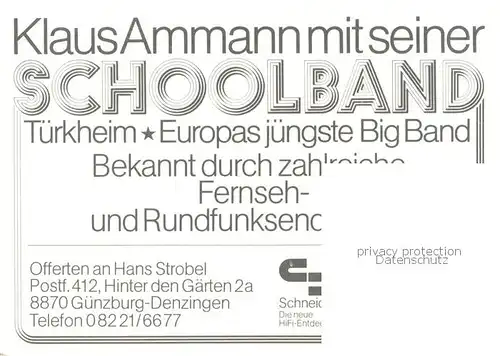 AK / Ansichtskarte Tuerkheim_Wertach Klaus Ammann mit seiner Schoolband Tuerkheim Wertach
