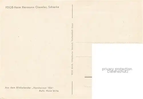 AK / Ansichtskarte Schierke_Harz FDGB Heim Hermann Gieseler Schierke Harz
