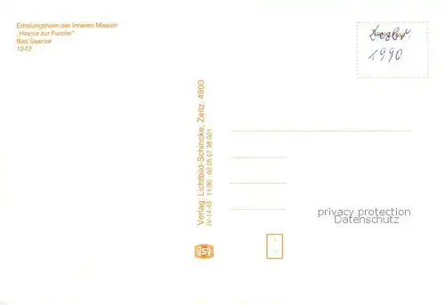 AK / Ansichtskarte Bad_Saarow Erholungsheim der Inneren Mission Hospiz zur Furche Bad_Saarow