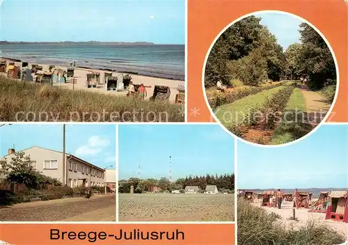 AK / Ansichtskarte Breege_Ruegen Strand Parkanlage Ferienheim Sender Breege Ruegen