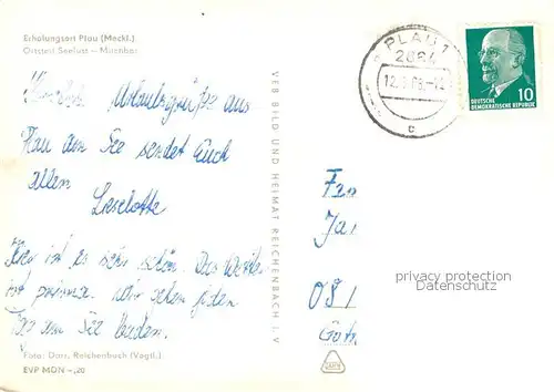 AK / Ansichtskarte Seelust_Plau_See Milchbar Seelust_Plau_See