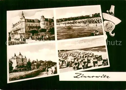 AK / Ansichtskarte Zinnowitz_Ostseebad Strand Ferienheime Hotels Zinnowitz_Ostseebad