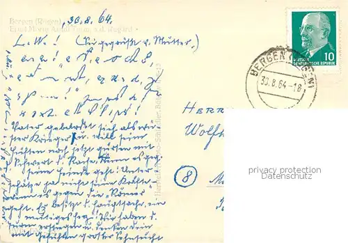 AK / Ansichtskarte Bergen__Ruegen Ernst Moritz Arndt Turm 