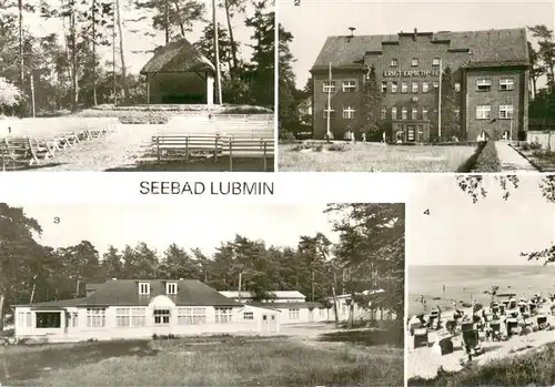 AK / Ansichtskarte Lubmin_Ostseebad Musikpavillon Ernst Kamieth Heim Ferienheim Strand Lubmin_Ostseebad