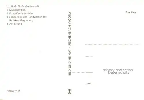 AK / Ansichtskarte Lubmin_Ostseebad Musikpavillon Ernst Kamieth Heim Ferienheim Strand Lubmin_Ostseebad