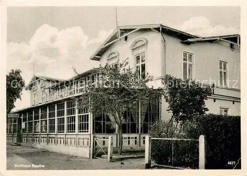 AK / Ansichtskarte Baabe_Ostseebad_Ruegen Kurhaus Baabe_Ostseebad_Ruegen