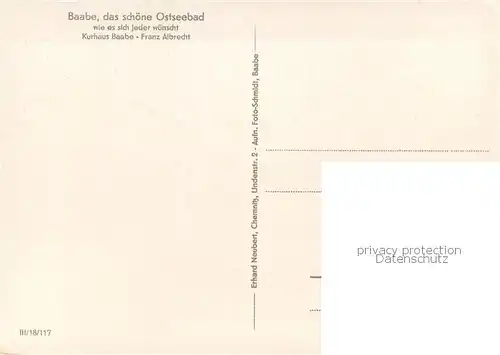 AK / Ansichtskarte Baabe_Ostseebad_Ruegen Kurhaus Baabe_Ostseebad_Ruegen