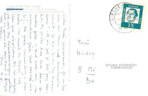 AK / Ansichtskarte Kirchenlamitz Jagdschloss Fahrenbuehl Kirchenlamitz