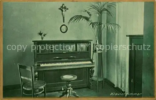 AK / Ansichtskarte Leer_Westfalen Haus Loreto Pensionat Klavierzimmer Leer_Westfalen