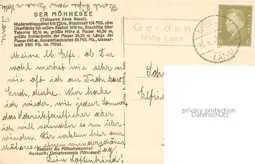 AK / Ansichtskarte Soest_DE_NRW Moehnesee Talsperre 