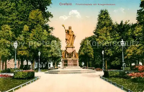 AK / Ansichtskarte Krefeld Friedrichsplatz mit Kriegerdenkmal Krefeld