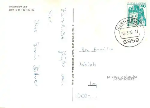 AK / Ansichtskarte Burgheim_Oberbayern Panorama Burgheim Oberbayern