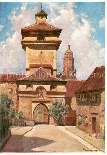 AK / Ansichtskarte Noerdlingen Reimlinger Tor Kuenstlerkarte Noerdlingen