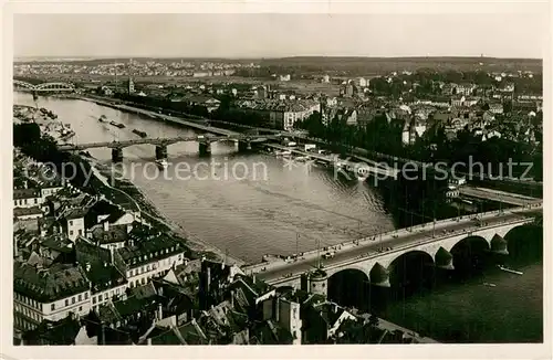 AK / Ansichtskarte Frankfurt_Main Stadtpanorama Blick ueber den Main Frankfurt Main