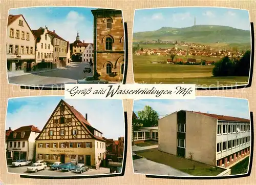 AK / Ansichtskarte Wassertruedingen Ortspartie Panorama Gasthaus Schule Wassertruedingen