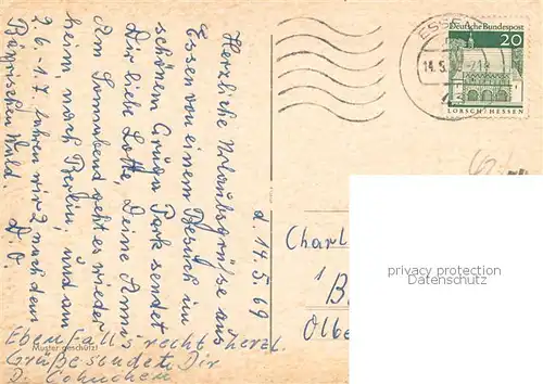 AK / Ansichtskarte Essen__Ruhr Grugapark Parkbahn Fontaene Turm 