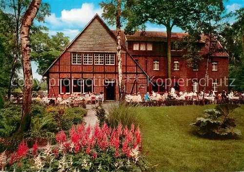 AK / Ansichtskarte Telgte_Warendorf Heidehotel Waldhuette Freiterrasse Telgte Warendorf