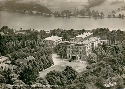 AK / Ansichtskarte Essen__Ruhr Villa Huegel mit Baldeneysee Fliegeraufnahme 