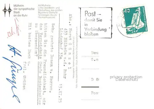 AK / Ansichtskarte Muelheim_Ruhr Heimatmuseum Muelheim Ruhr