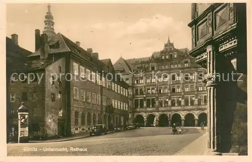 AK / Ansichtskarte Goerlitz__Sachsen Untermarkt Rathaus 