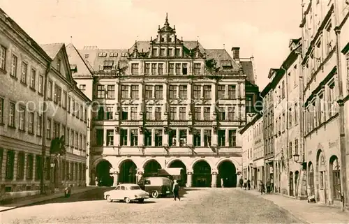 AK / Ansichtskarte Goerlitz__Sachsen Untermarkt und Rathaus 