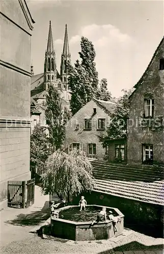 AK / Ansichtskarte Goerlitz__Sachsen Malerischer Altstadtwinkel mit Rohrbutte Blick zur Peterskirche 
