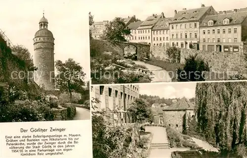 AK / Ansichtskarte Goerlitz__Sachsen Zwinger Befestigungsmauern Bastei Nikolaiturm 