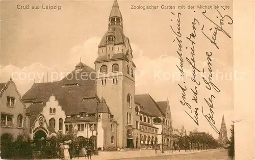 AK / Ansichtskarte Leipzig Zoologischer Garten Michaeliskirche Leipzig