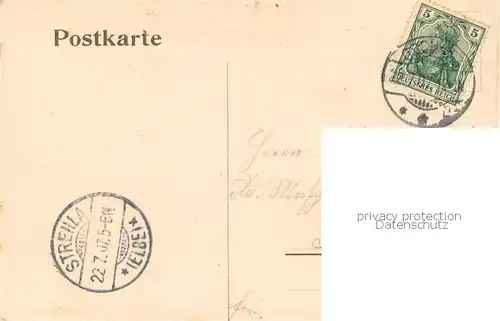 AK / Ansichtskarte Collm_Oschatz Ortsansicht mit Kirche und Collmberg Handkolorierte Kuenstlerkarte 