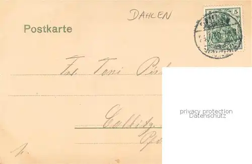 AK / Ansichtskarte Dahlen_Sachsen Herrschaftliches Schloss mit Teich Handkolorierte Kuenstlerkarte Dahlen_Sachsen