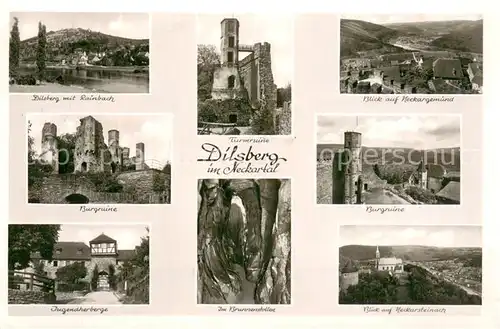 AK / Ansichtskarte Dilsberg Panorama Burgruine Stollen Jugendherberge Dilsberg