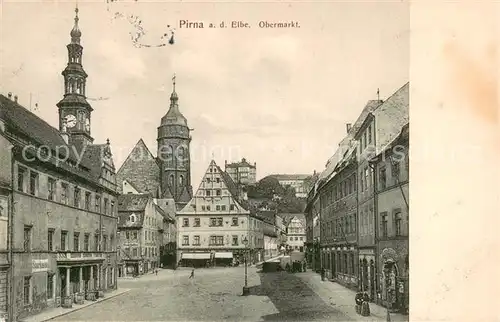 AK / Ansichtskarte Pirna Obermarkt Altstadt Pirna