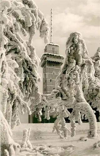 AK / Ansichtskarte Feldberg_882m_Taunus Aussichtsturm des Taunus Klubs Winterlandschaft 