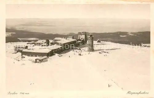 AK / Ansichtskarte Brocken_Harz Brockhaus Luftbild 1451 Brocken Harz