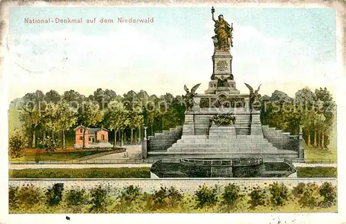 AK / Ansichtskarte Ruedesheim_am_Rhein Nationaldenkmal auf dem Niederwald 