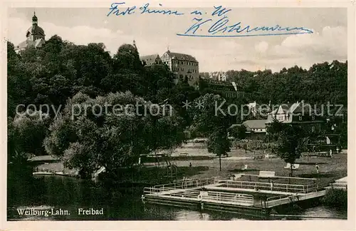 AK / Ansichtskarte Weilburg Freibad Weilburg