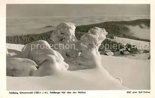 AK / Ansichtskarte Feldberg_1450m_Schwarzwald Winterpanorama mit Hotel Feldberger Hof 