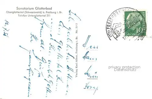 AK / Ansichtskarte Oberglottertal Sanatorium Glotterbad Oberglottertal