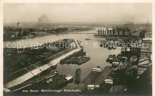 AK / Ansichtskarte Basel_BS Kleinhueninger Rheinhafen Basel_BS