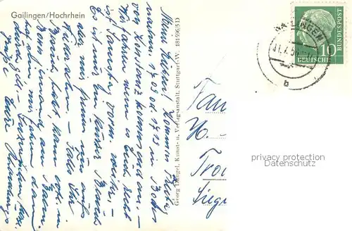 AK / Ansichtskarte Gailingen Ortsansicht mit Kirche Gailingen