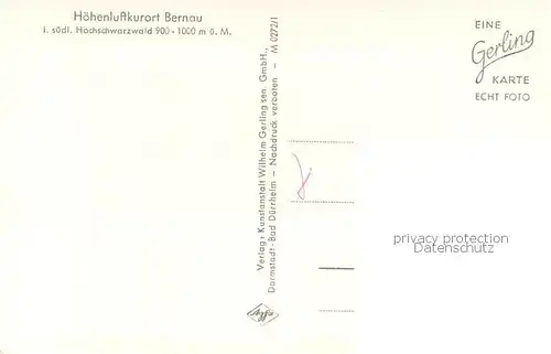 AK / Ansichtskarte Bernau_Schwarzwald Panorama Kirche Schwarzwaldhaeuser Wegweiser Bernau Schwarzwald