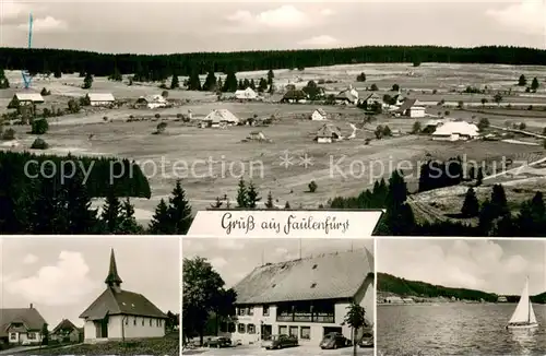 AK / Ansichtskarte Faulenfuerst_Schluchsee Panorama Kapelle Gasthaus Roessle Schluchsee 