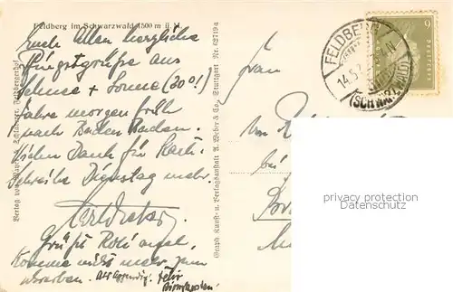 AK / Ansichtskarte Feldberg_1450m_Schwarzwald Hotel Feldbergerhof 