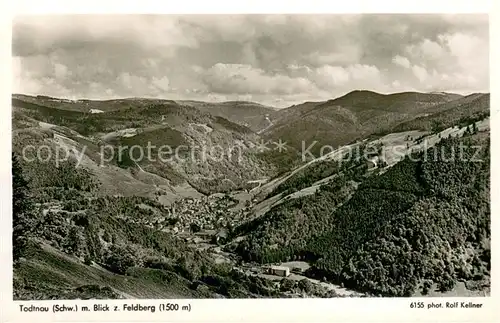 AK / Ansichtskarte Todtnau Fliegeraufnahme mit Feldberg Todtnau